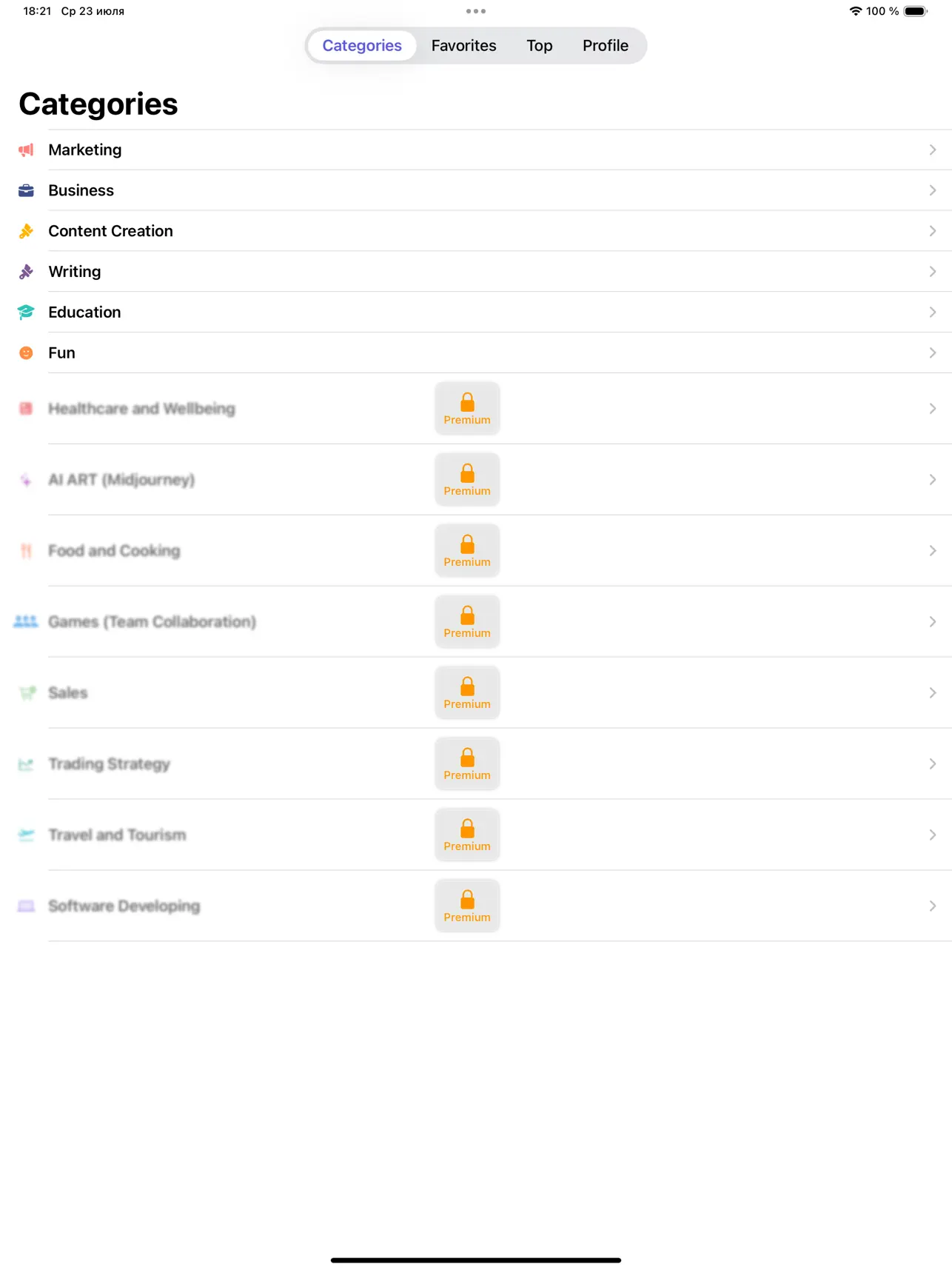 AI Prompts Helper & Generator on iPad, screenshot 3