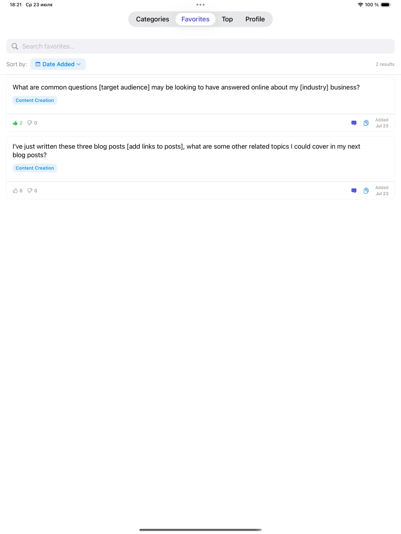 AI Prompts Helper & Generator on iPad, screenshot 4