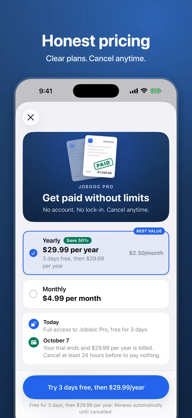 Jobdoc: Estimate Invoice Maker screenshot 4
